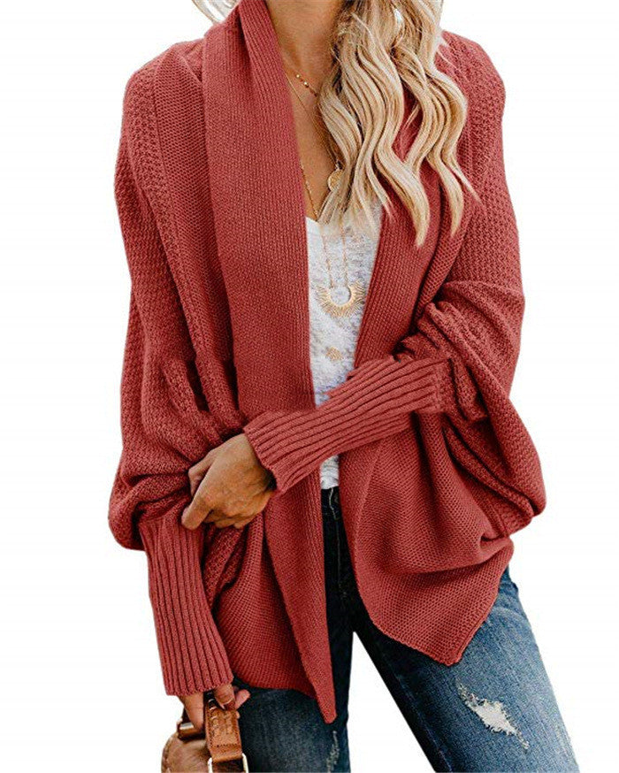 Women's New European And America Large Size Knitted Cardigan