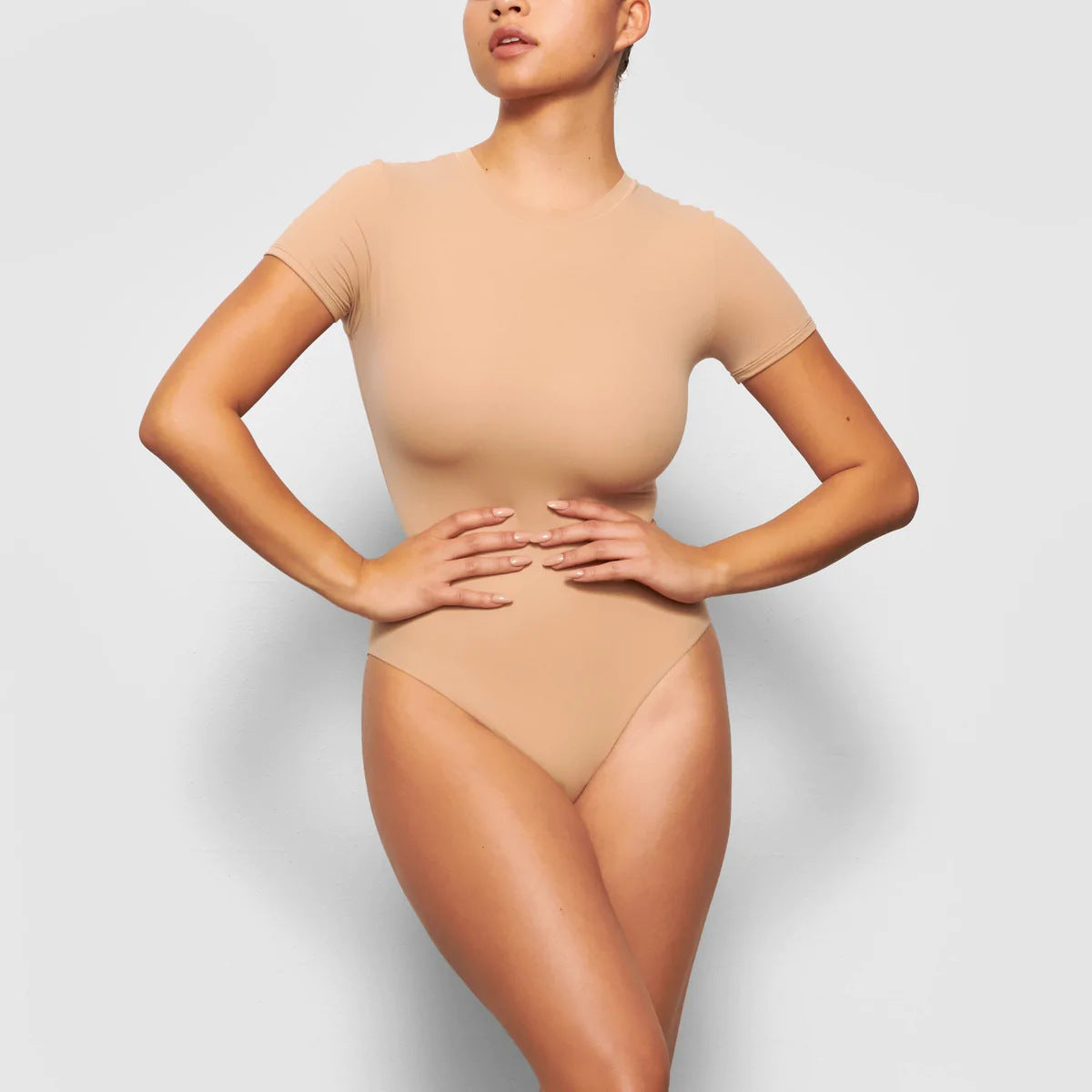 Skims Siamese Body Shaping Short Sleeve Round-neck T-shirt