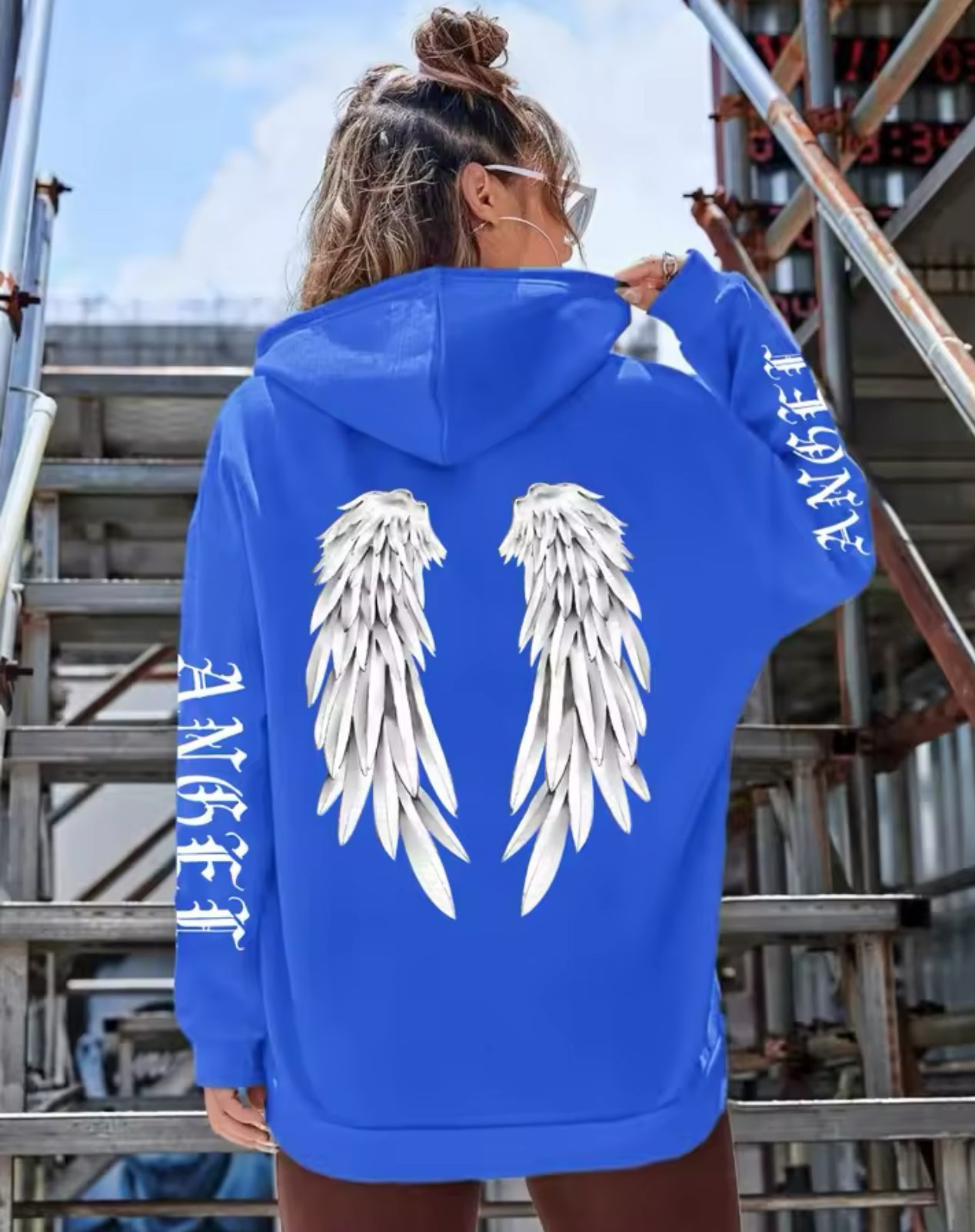 Fashion Women's Drawstring Pocket American Hooded Sweater Fashion Personalized Printing