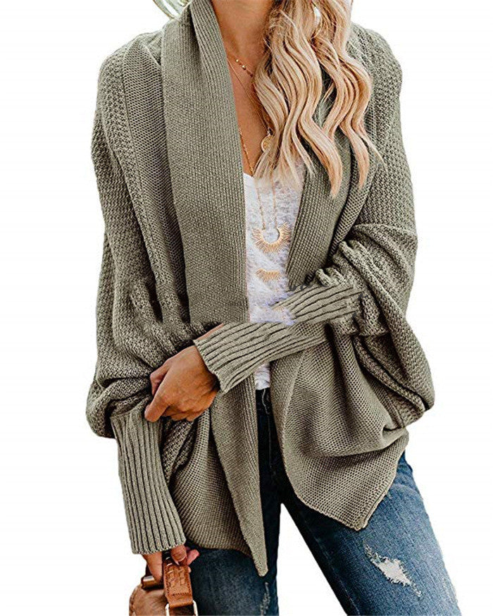 Women's New European And America Large Size Knitted Cardigan