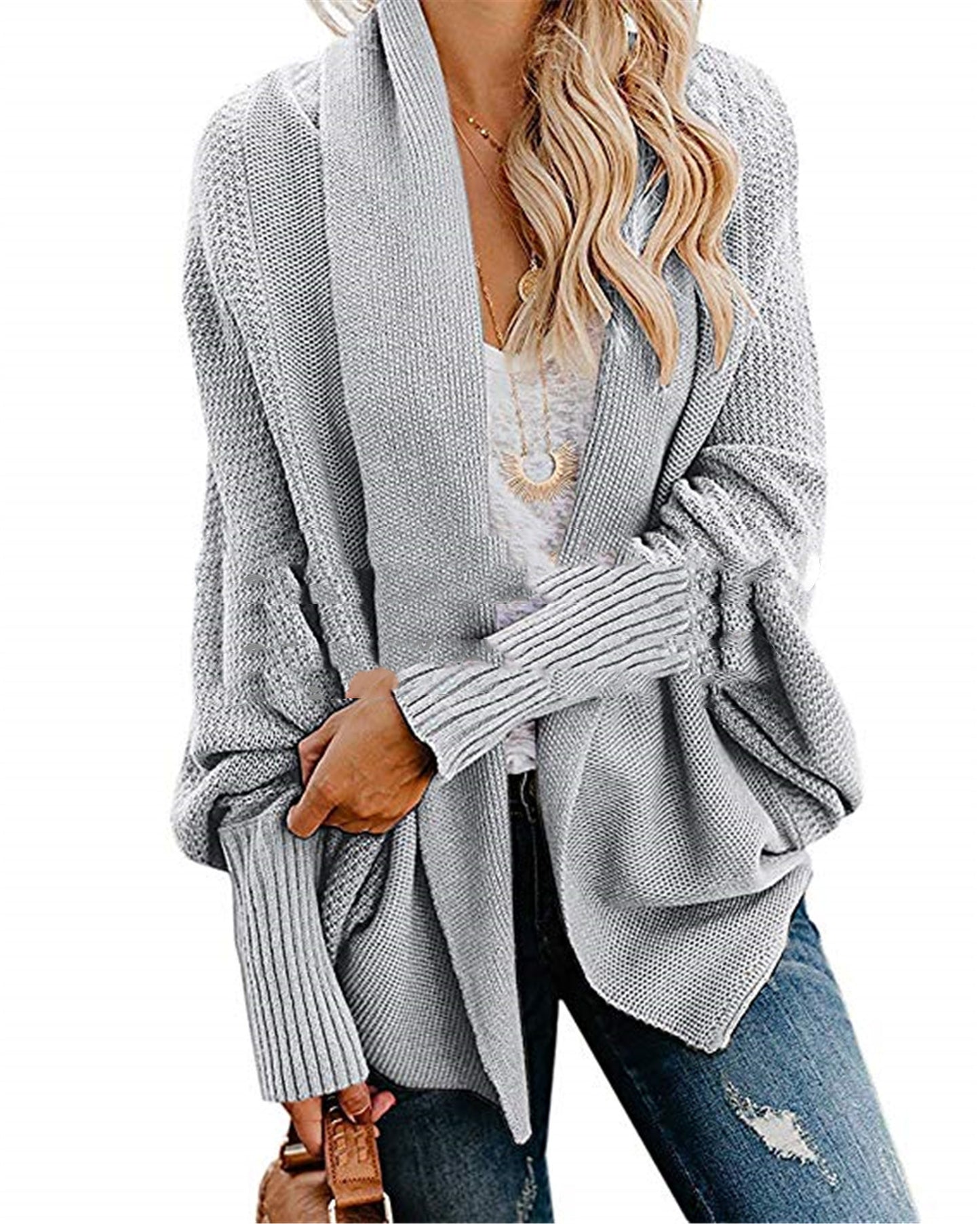 Women's New European And America Large Size Knitted Cardigan