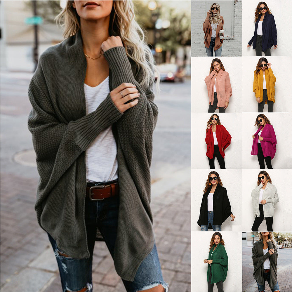 Women's New European And America Large Size Knitted Cardigan