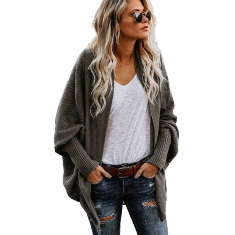 Women's New European And America Large Size Knitted Cardigan