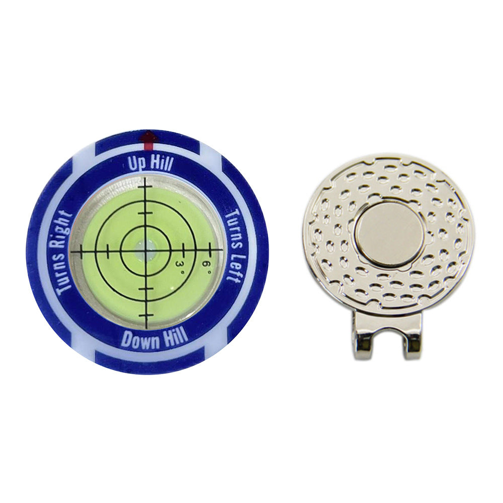 Golf Level Hat Clip Measurement With Position Mark Green Level