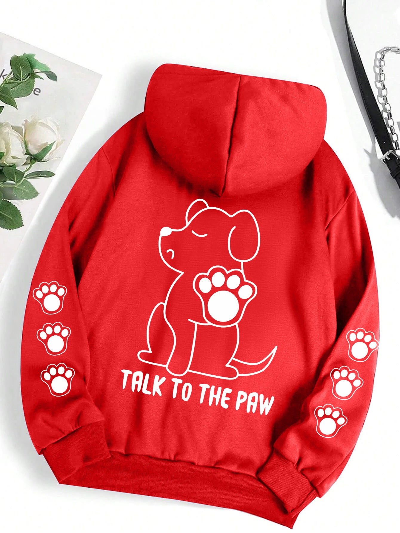 Funny Dog Cartoon Printed Hoodie Women's Warm