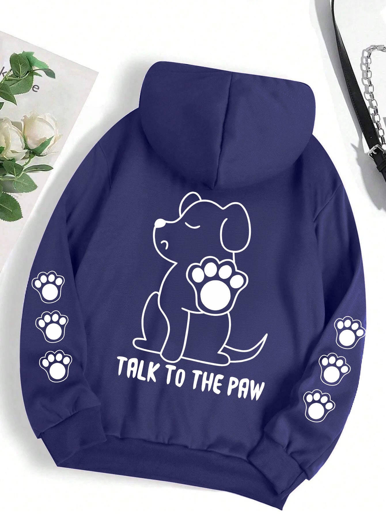 Funny Dog Cartoon Printed Hoodie Women's Warm