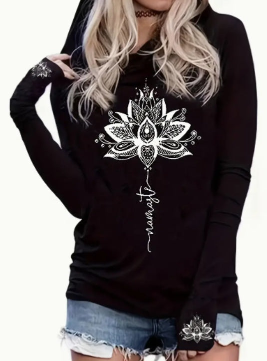 Women's Casual Hooded Long Sleeve T-Shirt
